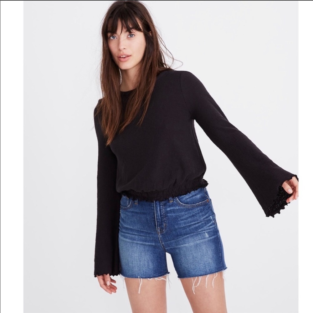 Madewell Texture + Thread Bell Sleeve Top